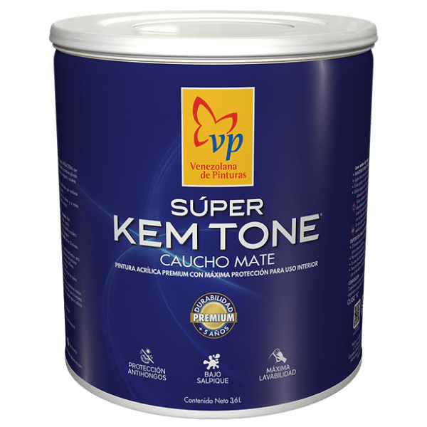 Súper Kem Tone Blanco Intenso. Clase A. VP. (Caucho, Exteriores e Interiores)