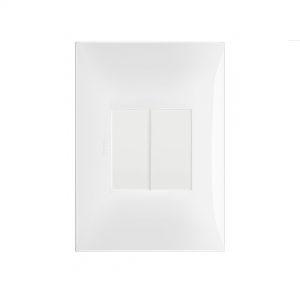 Interruptor doble 1P 16AX + Placa blanca linea NEVE UP vimar