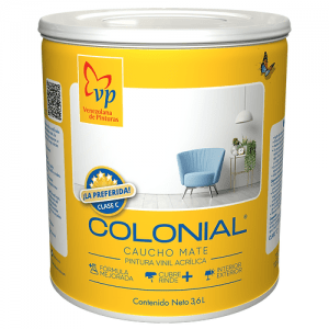 Galón Colonial blanco intenso clase C. Venezolana de pinturas