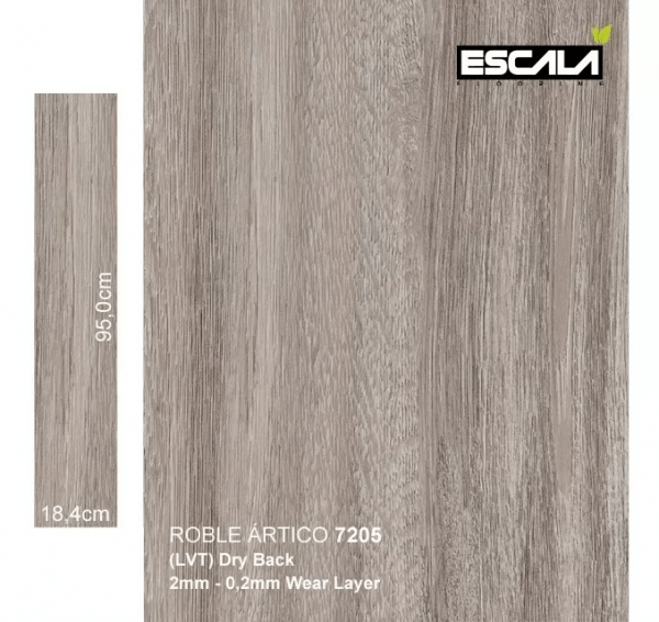 Caja Piso De Vinil LVT Residencial - Roble Ártico