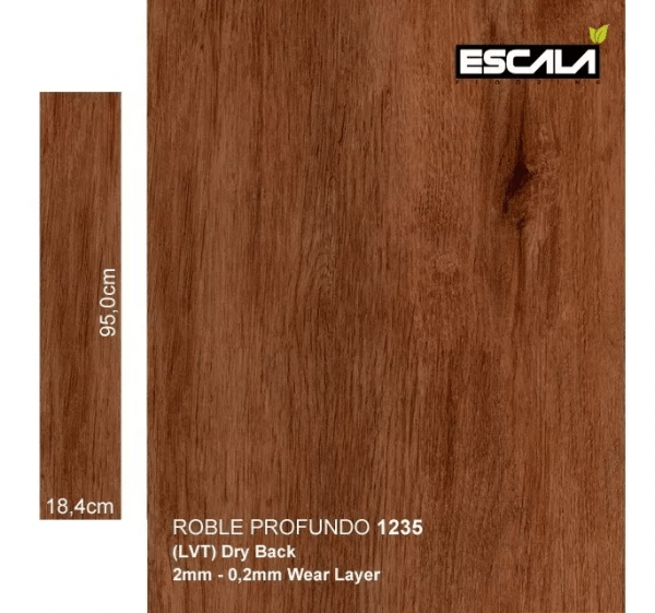 Caja Piso De Vinil LVT Residencial - Roble Profundo