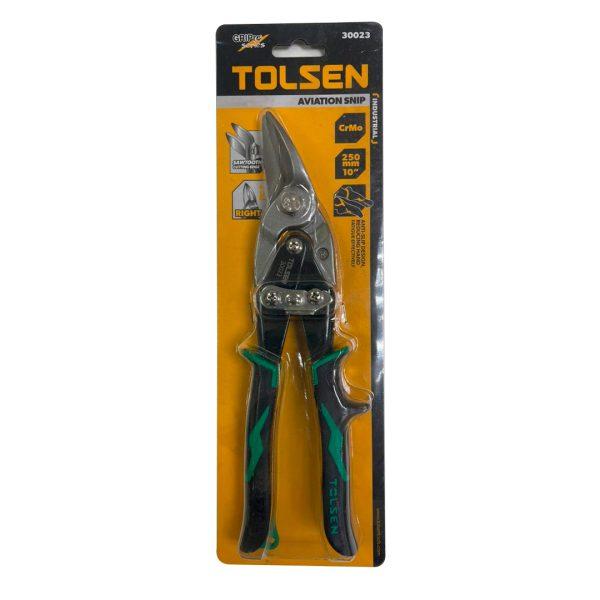 Tijera de aviación marca TOLSEN corte derecho 10"/250mm